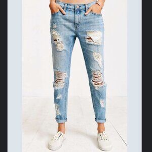 BDG Slim Boyfriend Low  Rise Ripped Jeans